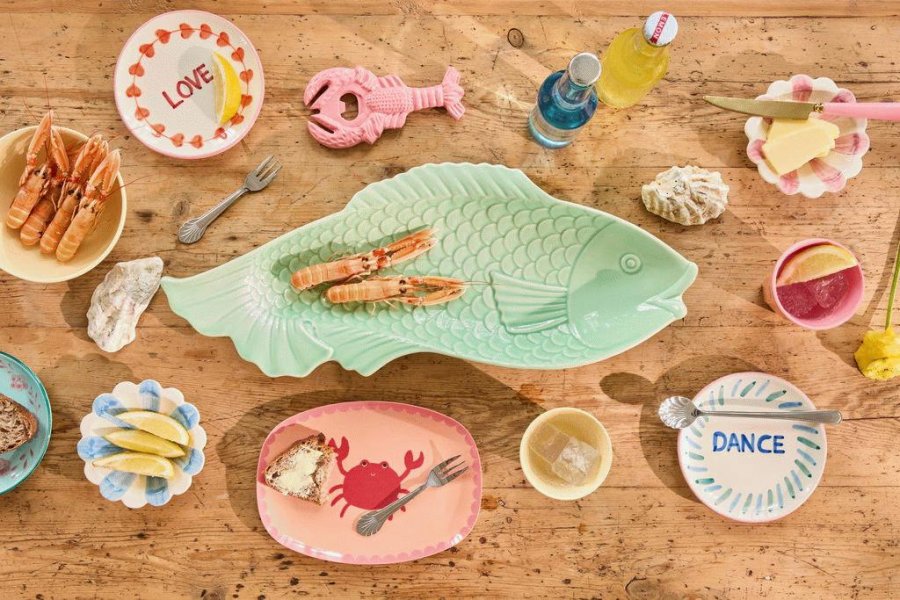 RICE Serveringsfad Fisk 53 cm, Apple Green