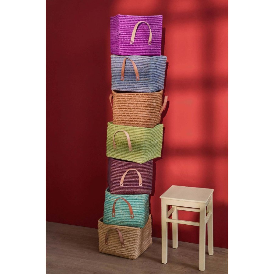 RICE Korb H25 cm, Hellgr&uuml;n