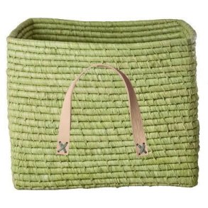 RICE Korb H25 cm, Hellgr&uuml;n