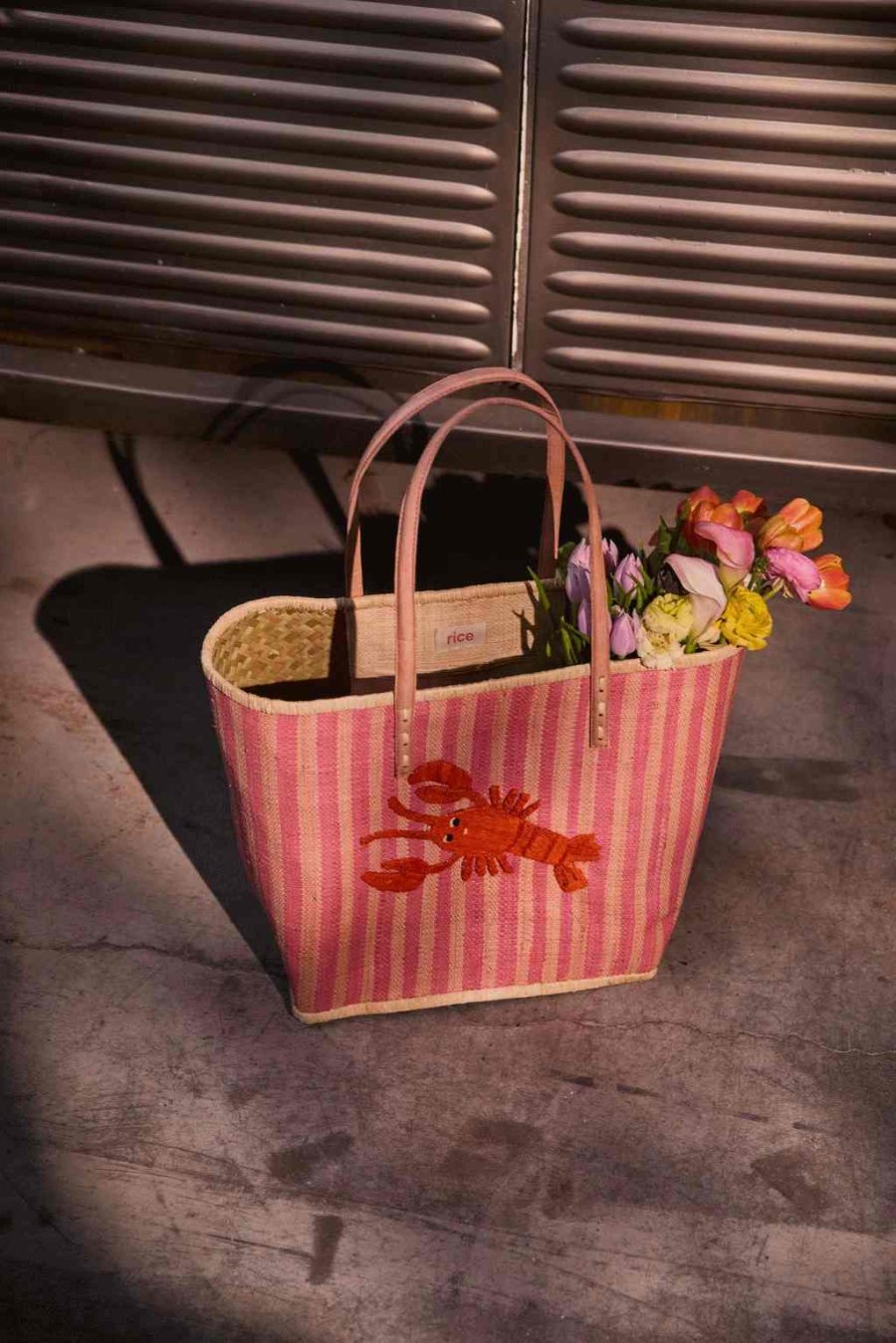 RICE Tasche Lobster 33x16 cm, Pink