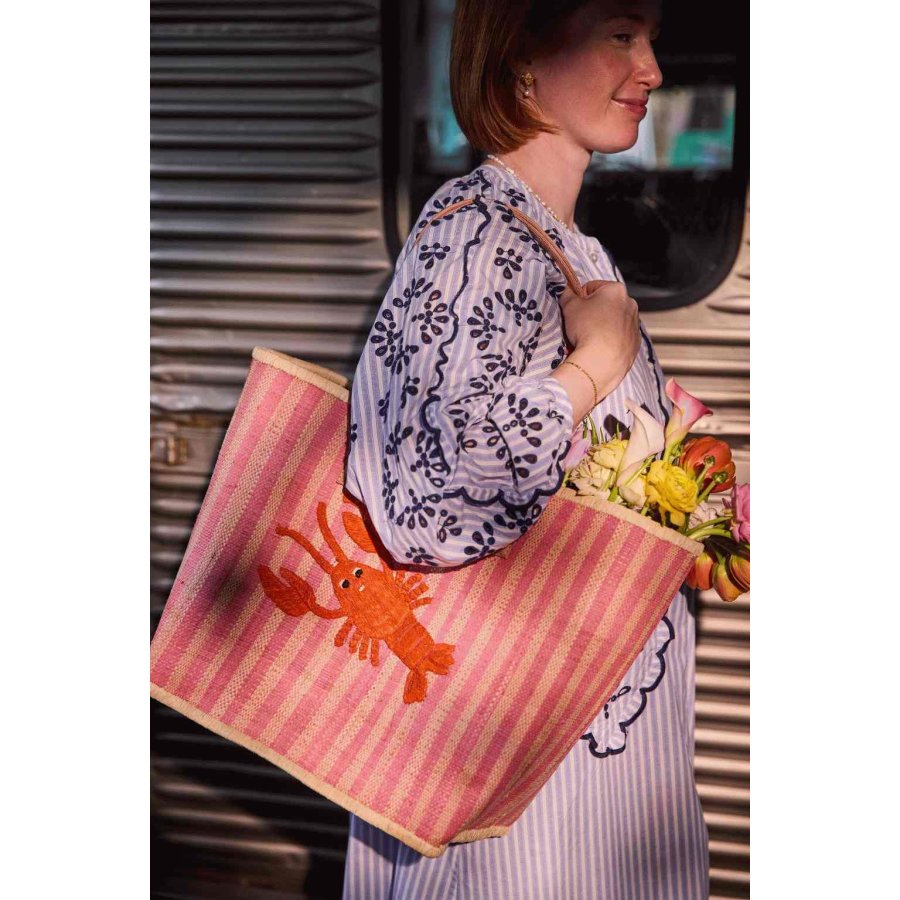 RICE Tasche Lobster 33x16 cm, Pink