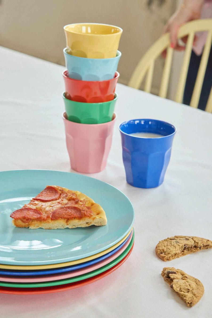 RICE Solid Colors Teller 6er Set 25 cm, Mehrfarbig