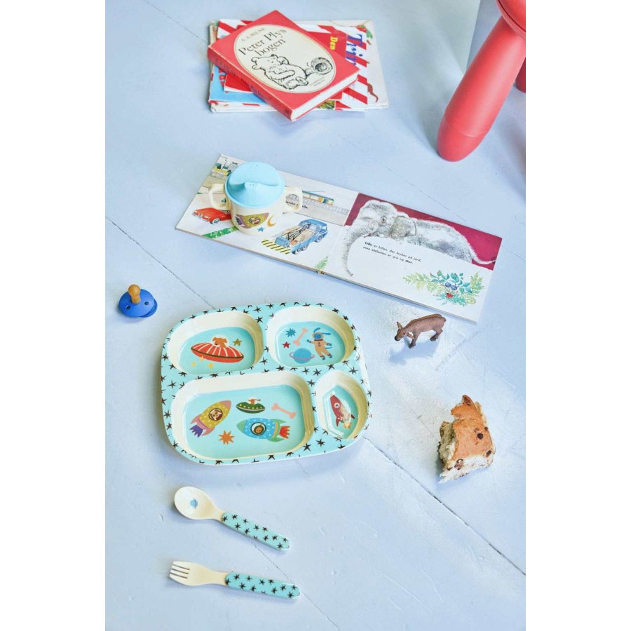 RICE KIDS Kinderteller 24,5 cm, Dogs In Space
