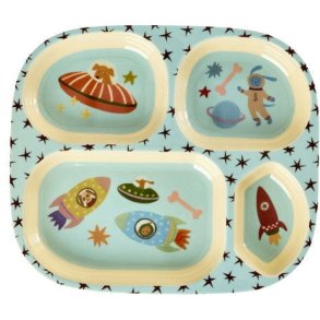 RICE KIDS Kinderteller 24,5 cm, Dogs In Space