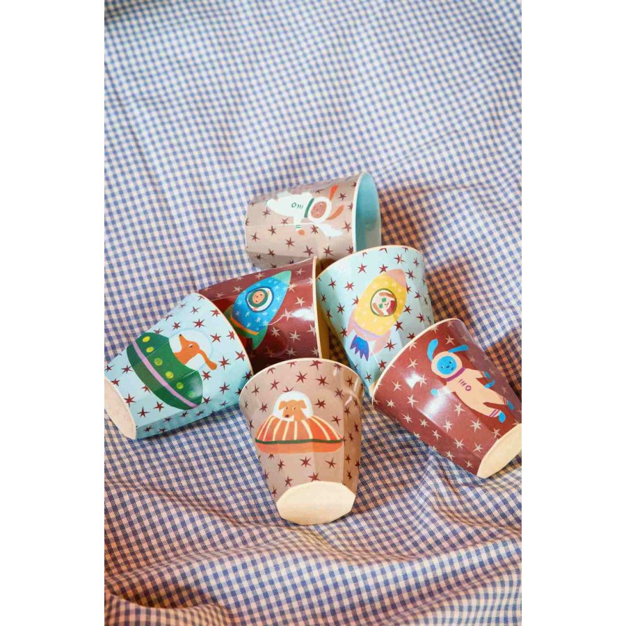 RICE KIDS Tasse 6er Set 16 cl, Dogs In Space