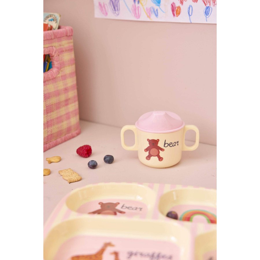 RICE KIDS Schnabeltasse Bear 25 cl, Abc/Pink