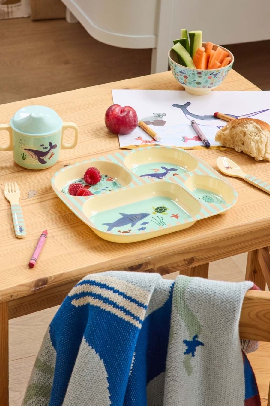 RICE KIDS Ocean Kindertasse 25 cl, Blau