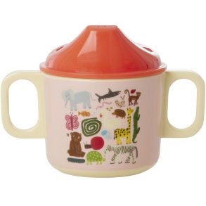RICE KIDS Kinderbecher 25 cl, Wildlife Pink