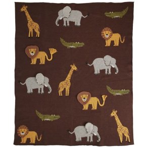 RICE KIDS Teppich 80x100 cm, Braun