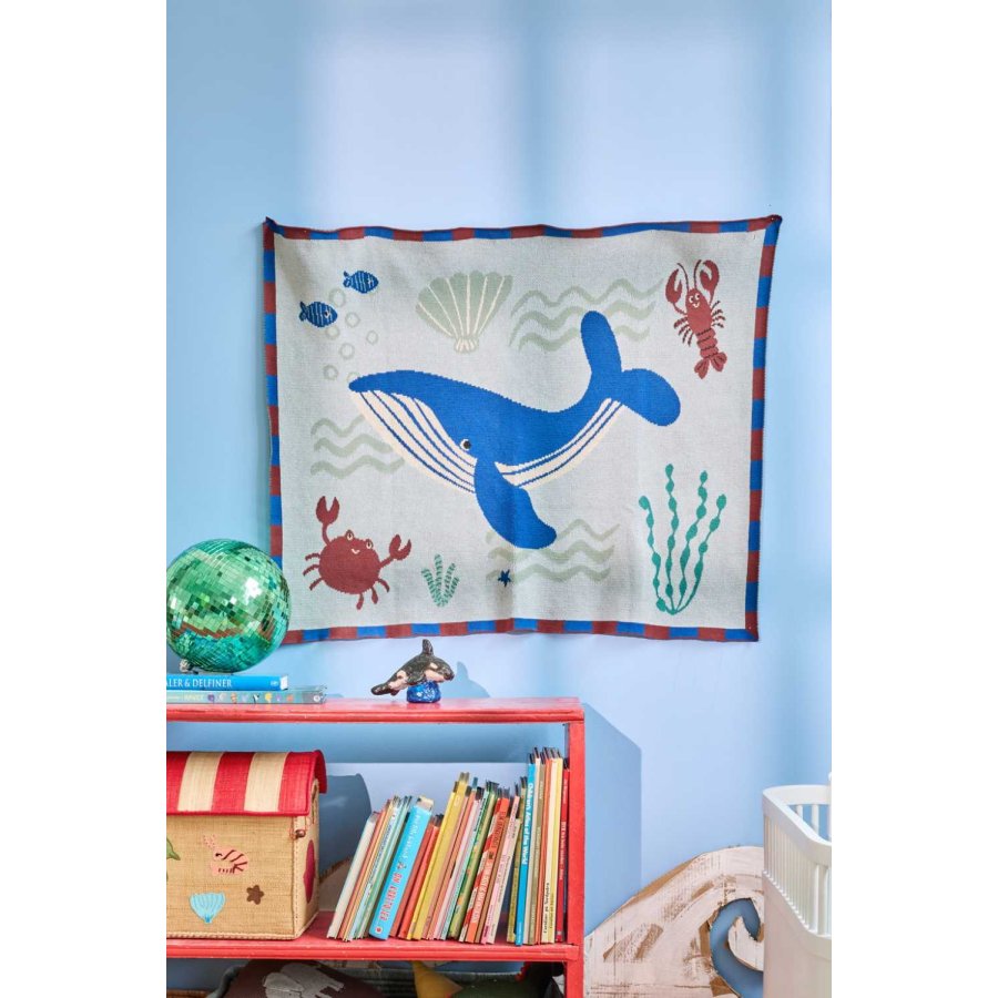 RICE KIDS Design Babyt�ppe 75x95 cm, Ocean/Bl�