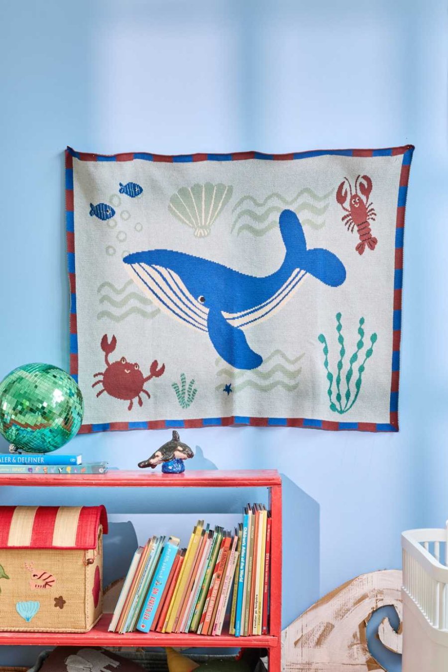 RICE KIDS Design Babyt�ppe 75x95 cm, Ocean/Bl�