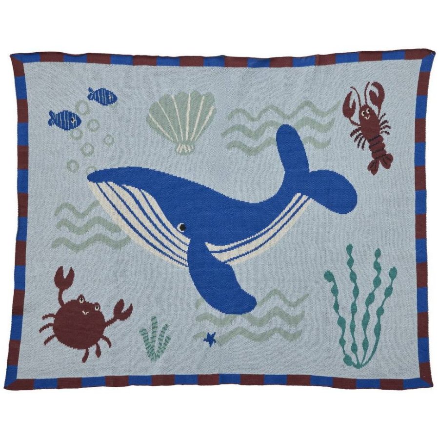RICE KIDS Design Babyt�ppe 75x95 cm, Ocean/Bl�
