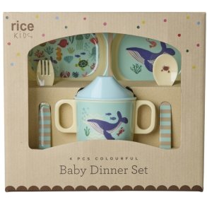 RICE KIDS Ocean Kinderset 4-teilig, Blau