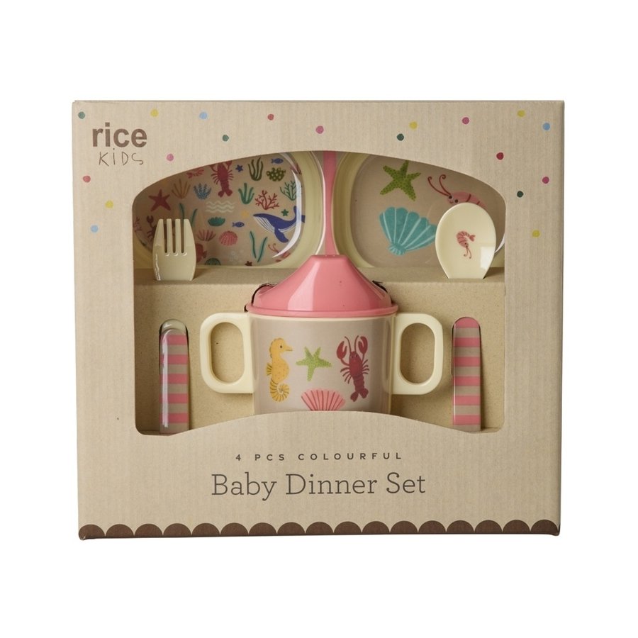 RICE KIDS Ocean Kinderset 4-teilig, Coral
