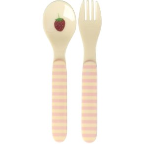 RICE KIDS Bestekset 2-delig, Abc/Pink