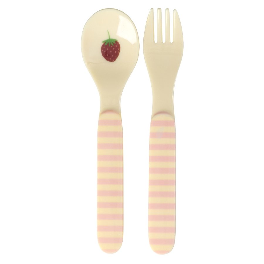 RICE KIDS Bestekset 2-delig, Abc/Pink