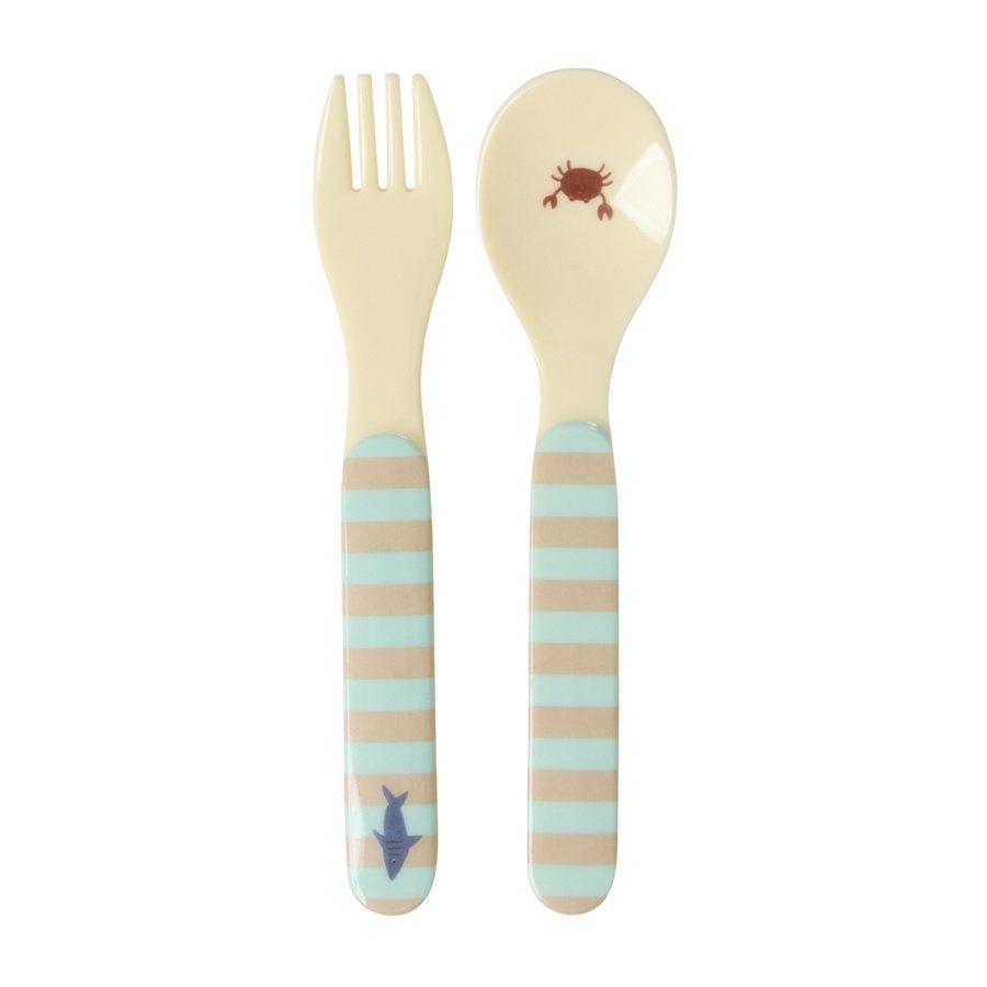 RICE KIDS Ocean Kinderbesteck 2-teilig, Blau