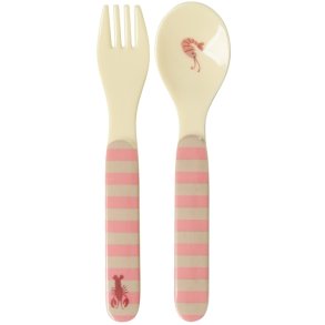 RICE KIDS Ocean Kinderbesteck 2-teilig, Coral