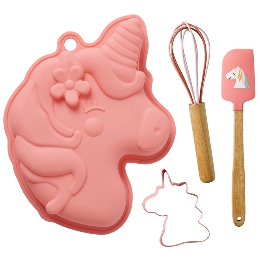 RICE KIDS Unicorn Love Backset 4-teilig, Coral