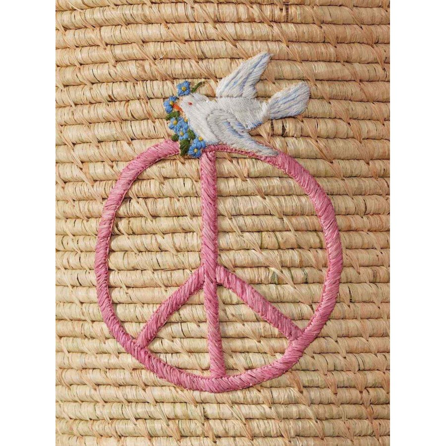 RICE Korb H28 cm, Pink Peace