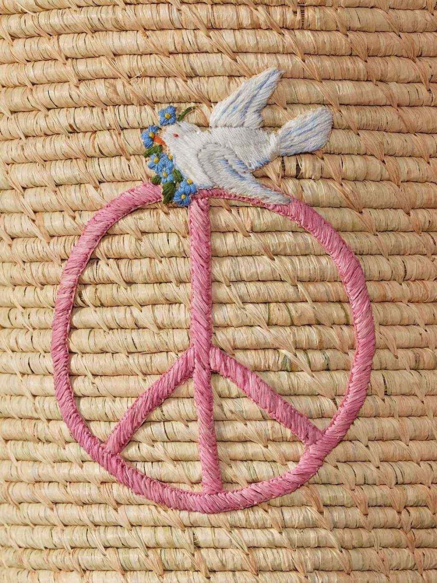 RICE Korb H28 cm, Pink Peace