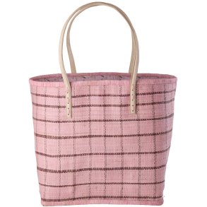 RICE Taske 24x36 cm, Soft Pink/Brun
