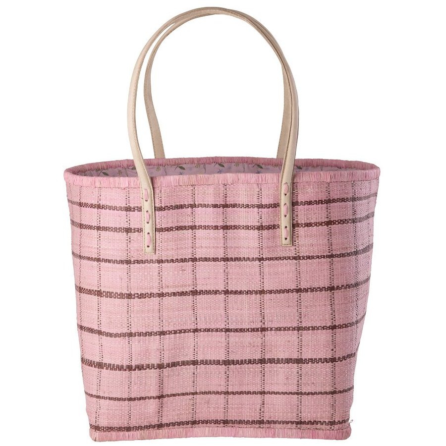 RICE Taske 24x36 cm, Soft Pink/Brun