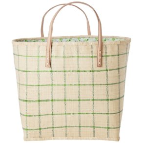 RICE Tasche 35x25 cm, grne Karos