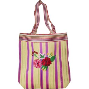 RICE Einkaufsnetz 38x40 cm, Gestreift