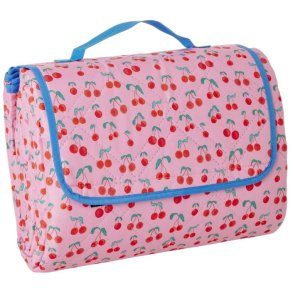 RICE Picknickteppich 200x200 cm, Cherry Love