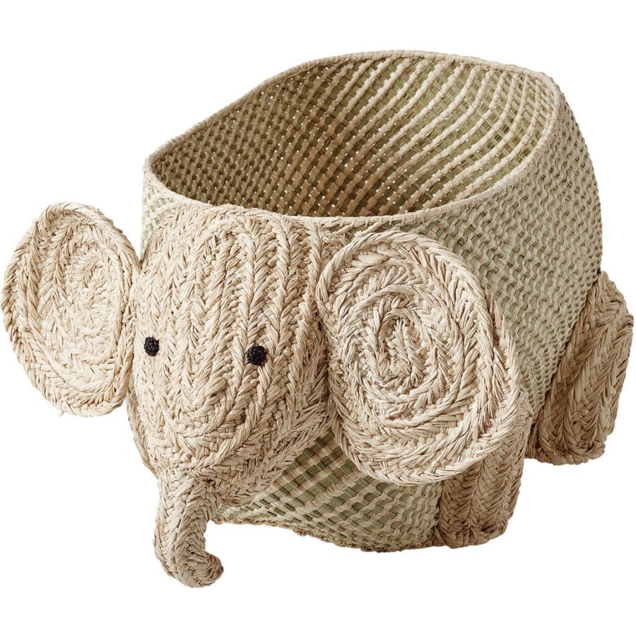 RICE Aufbewahrungskorb 49 cm, Elefant