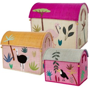 RICE KIDS Aufbewahrungshaus 3er Set, Jungle