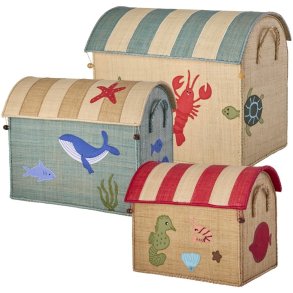RICE KIDS Aufbewahrungshaus 3er Set, Ocean