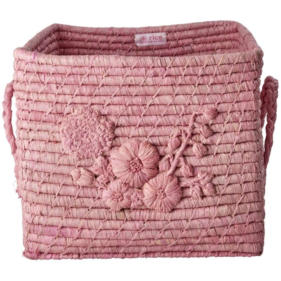 RICE Korb H25 cm, Rosa