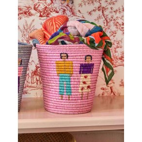 RICE Kurv H30 cm, Pink