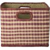 RICE Kurv 30x25 cm, Brown Checks