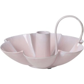 RICE Kerzenhalter H8 cm, Rosa