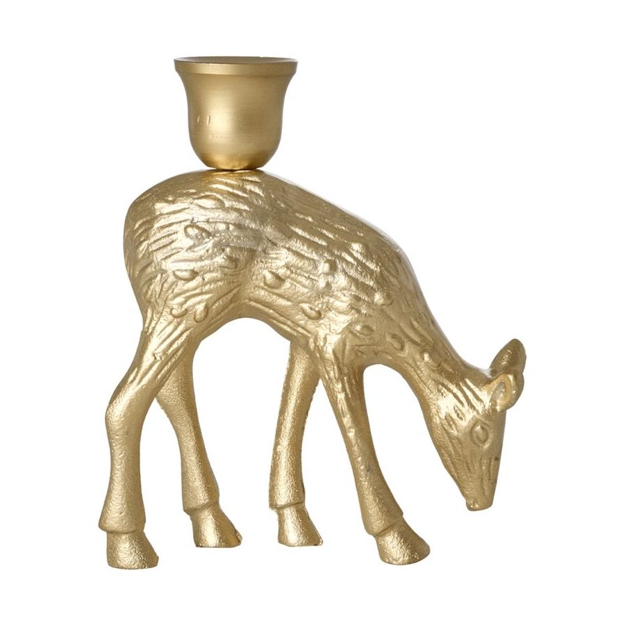 RICE Kerzenhalter H16 cm, Gold