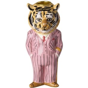 RICE Nathalie Lt Kandelaar H15 cm, Pink Tiger