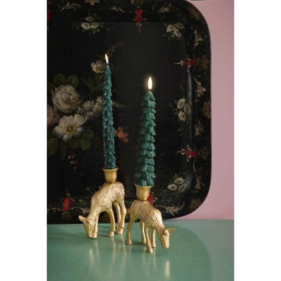 RICE Kerzenhalter H14 cm, Gold