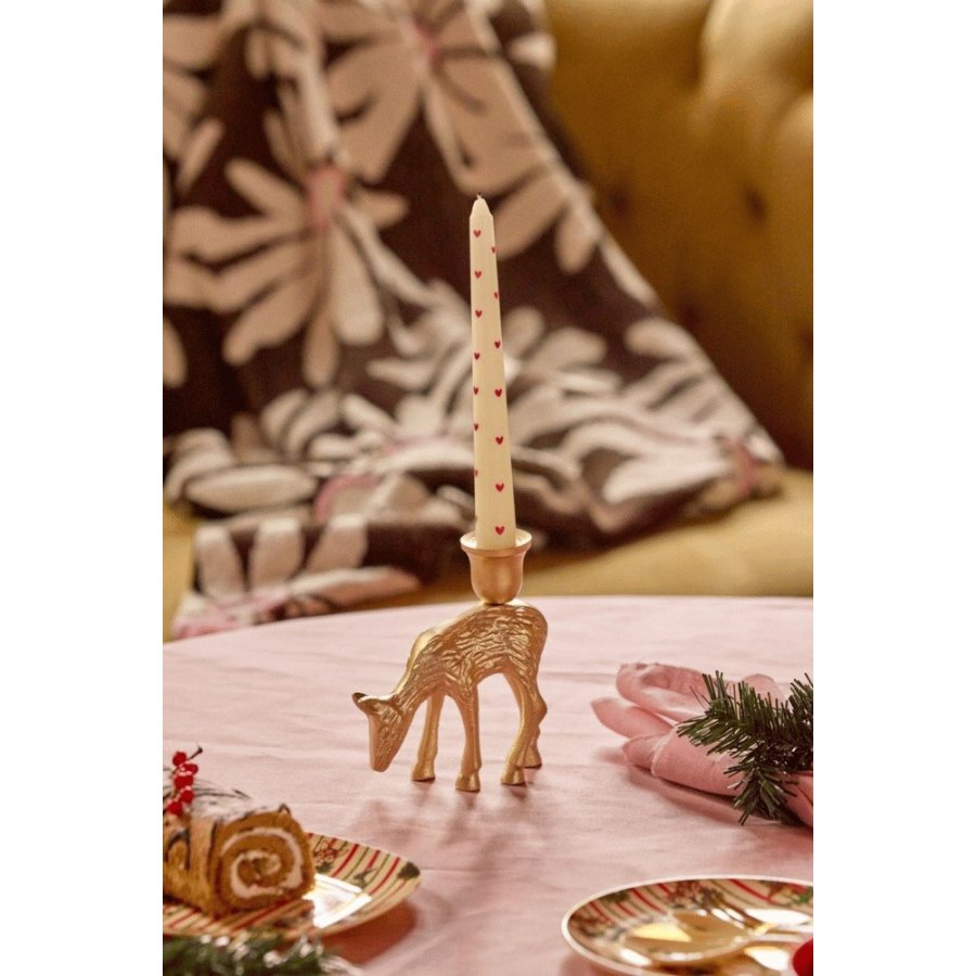 RICE Kerzenhalter H14 cm, Gold