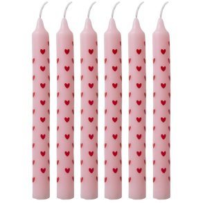 RICE Stearinlys 12 stk. H15,5 cm, Hearts