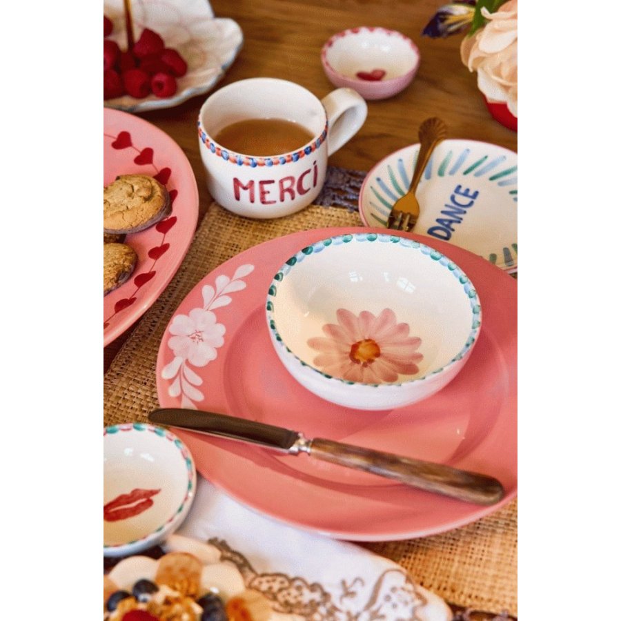 RICE Hand-Painted Schale 13,4 cm, Soft Pink