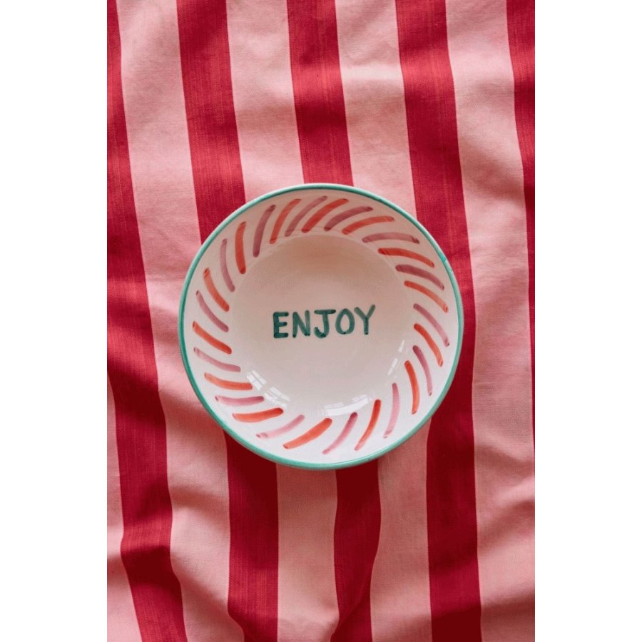 RICE Hand-Painted Schale 21 cm, Enjoy