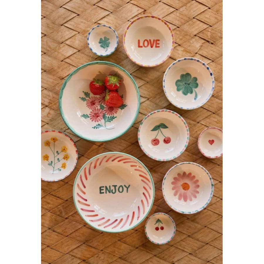 RICE Hand-Painted Schale 21 cm, Enjoy