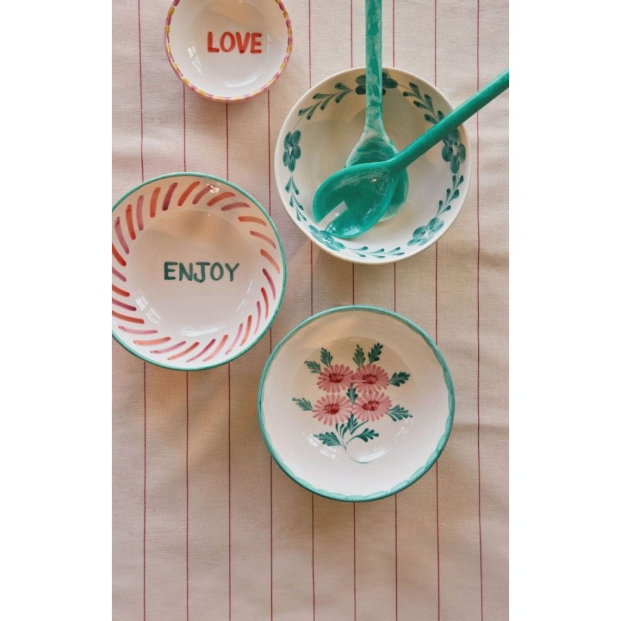 RICE Hand-Painted Schale 21 cm, Enjoy