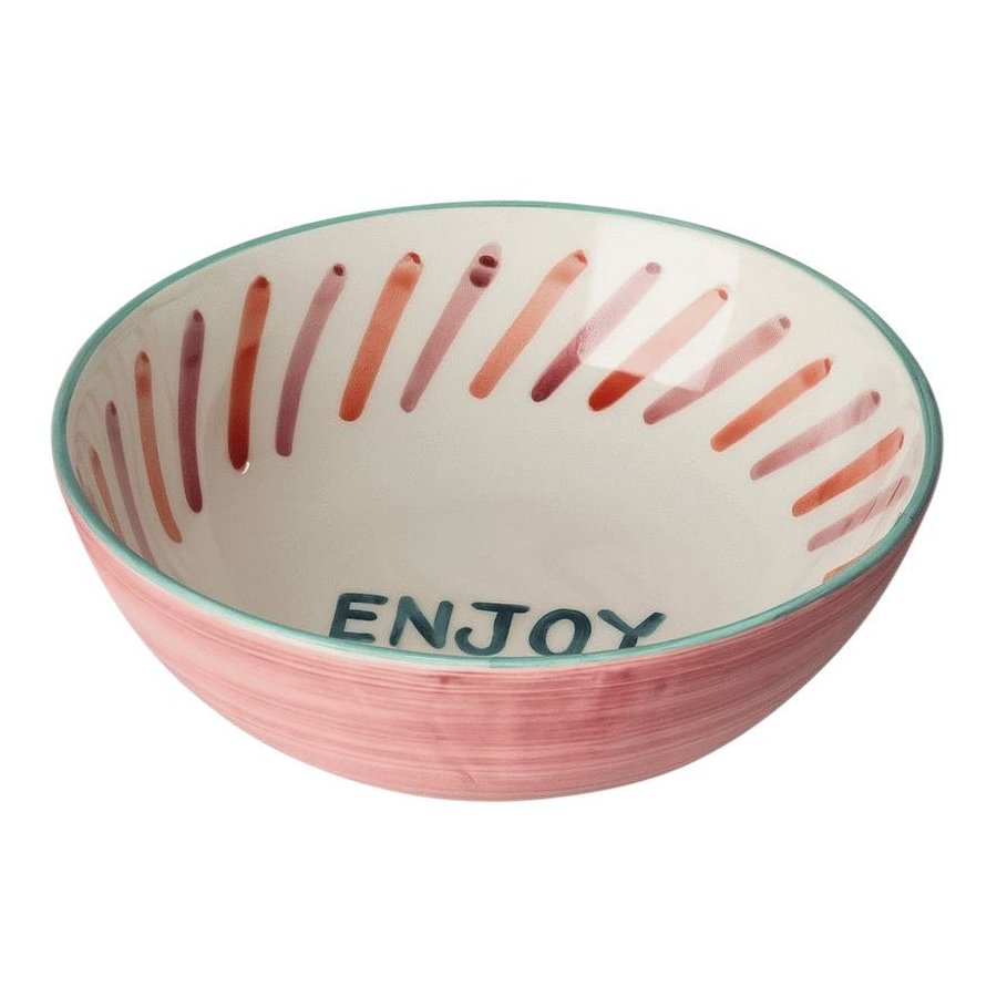 RICE Hand-Painted Schale 21 cm, Enjoy