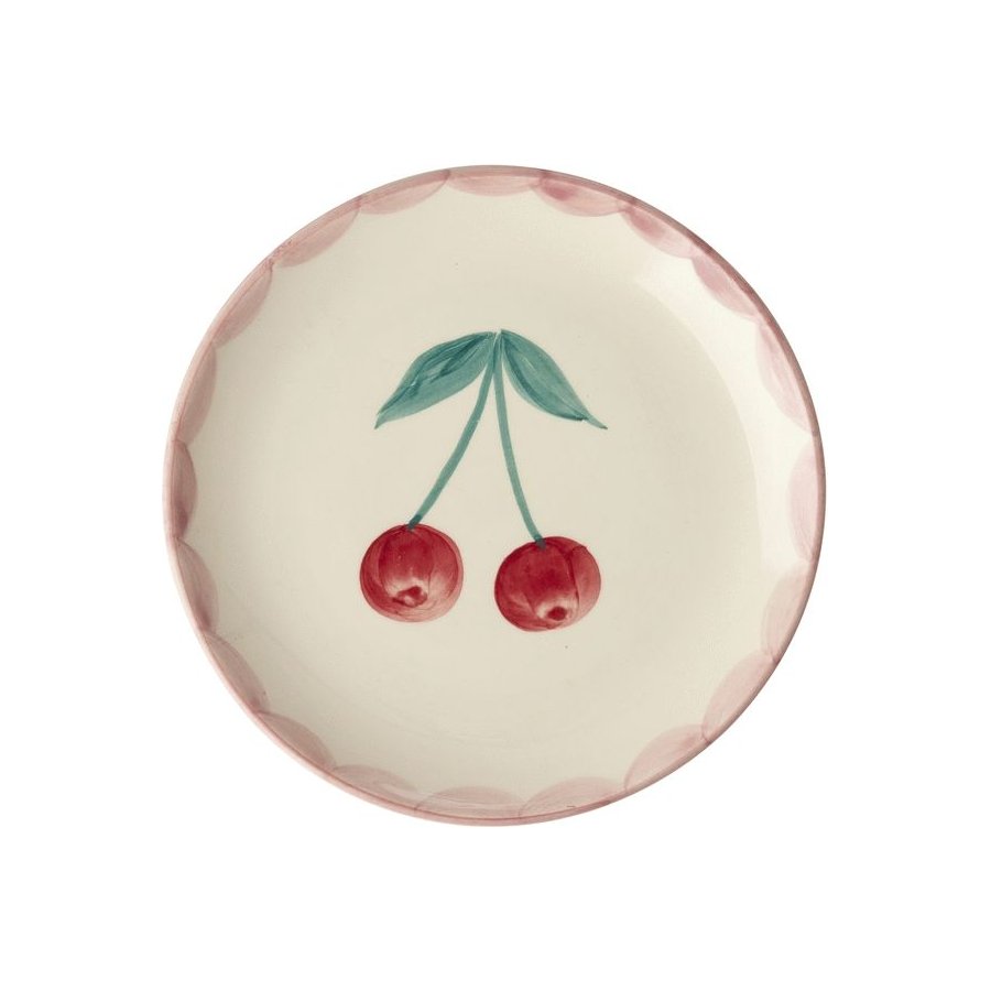 RICE Hand-Painted Teller 15 cm, Cherry