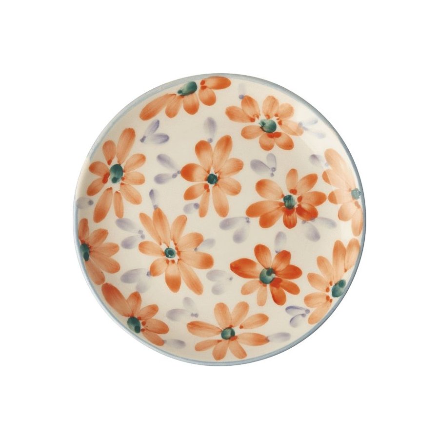 RICE Hand-Painted Teller 15 cm, Orange