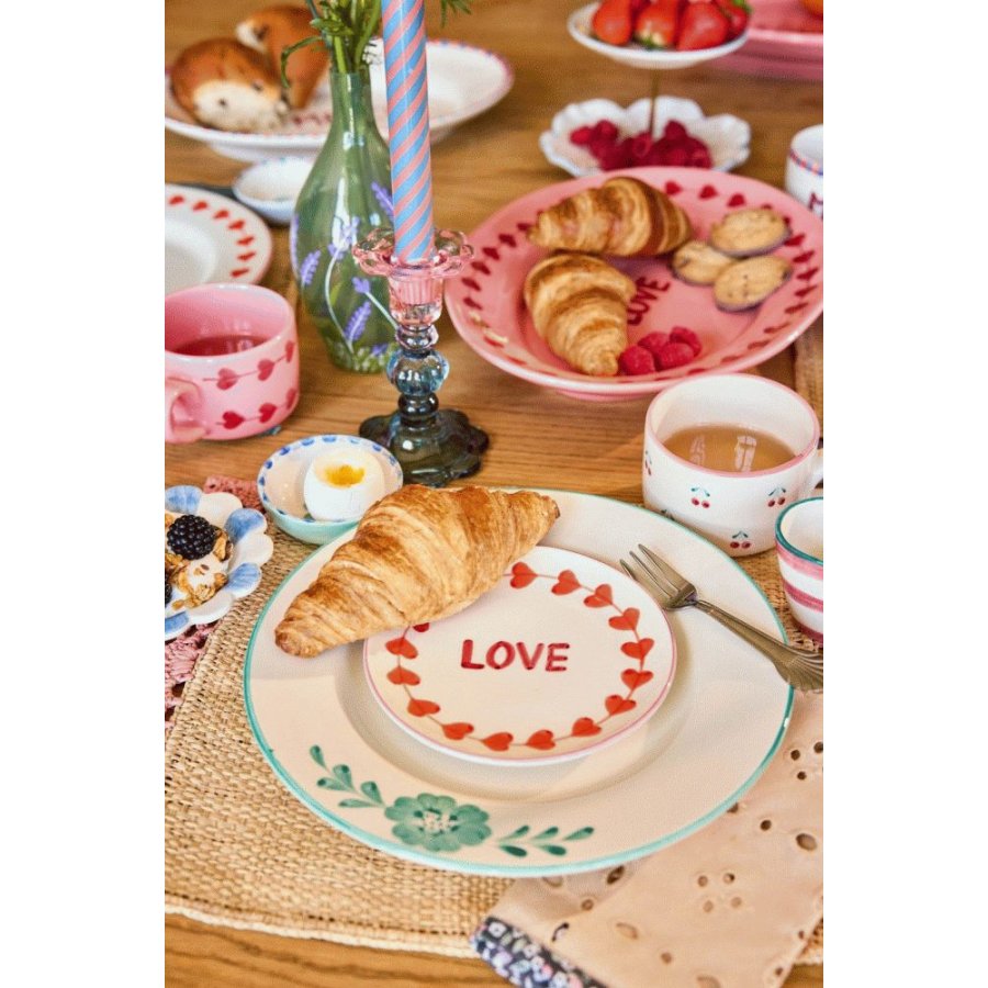 RICE Hand-Painted Teller 15 cm, Love